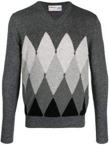 Ballantyne pull en maille intarsia - Gris