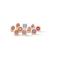Kid's Concept Verkeersborden Aiden Junior 4,5 X 6 Cm Blank Hout 10-delig