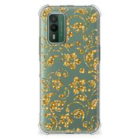 Nokia XR21 Case Gouden Bloemen - thumbnail