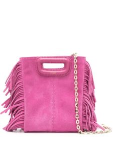 Maje mini sac à main M en daim - Rose