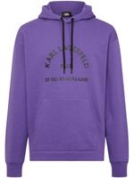 Karl Lagerfeld hoodie en coton à logo imprimé - Violet