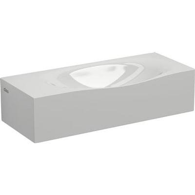 Fontein Clou Hammock Rechthoek 45x18x11cm Mineraalmarmer Wit 0 Kraangaten Overloop