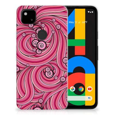 Google Pixel 4a Hoesje maken Swirl Pink