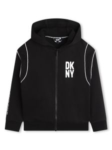 Dkny Kids cardigan à logo imprimé - Noir