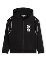 Dkny Kids cardigan à logo imprimé - Noir - thumbnail