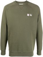 Maison Kitsuné sweat à patch logo - Vert - thumbnail