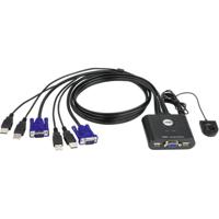 ATEN 2-Poorts USB VGA-kabel KVM-switch met externe poortselectieschakelaar - thumbnail