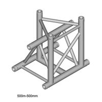 Duratruss DT 43 T35-VD 3-weg truss koppelstuk, Recht Apex Down + Omlaag - thumbnail