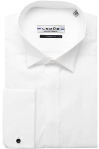 Ledȗb Modern Fit Gala shirt wit, Effen