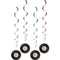 4x Rock And Roll Rotorspiralen 85cm - Hangdecoratie