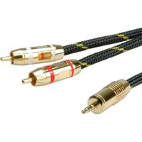 ROLINE GOLD audio aansluitkabel 3,5 mm stereo - 2x cinch, M/M, Retail Blister, 5 m - thumbnail