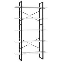 vidaXL Boekenkast met 5 schappen 100x30x175 cm grenenhout wit, kast, boekenplank, boekenschap, kasten, boekenplanken, boekenschappen, opbergrek