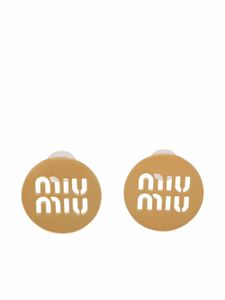 Miu Miu boucles d'oreilles à logo Miu