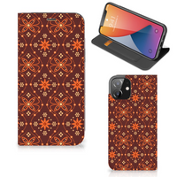 iPhone 12 | iPhone 12 Pro Hoesje met Magneet Batik Brown - thumbnail