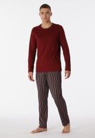 Schiesser Schiesser Pyjama Long terracotta brown 180273 52/L