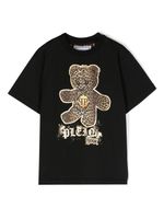 Philipp Plein Junior t-shirt à imprimé Teddy Bear - Noir