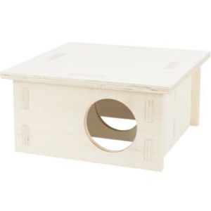 TRIXIE KNAAGDIERHUIS 2 KAMERS ONBEHANDELD HOUT NATUREL 20X20X10 CM