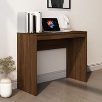 Bureau 90x40x72 cm bewerkt hout bruineikenkleurig - thumbnail