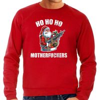 Hohoho motherfuckers foute Kerstsweater / Kersttrui rood voor heren 2XL  -