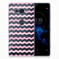 Sony Xperia XZ2 Compact TPU bumper Waves Roze
