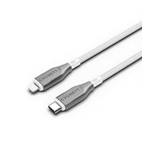 Cygnett Gepantserde Lightning naar USB-C snellaadkabel 30W (2m, wit)