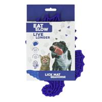 Eat Slow Live Longer Likmat zeepaardje - 22 x 16,5 cm - snuffelmat - anti-snuffelmat - slow feeder - honden en katten - 100% siliconen - met zuignappen - vaatwasmachinebestendig - roze
