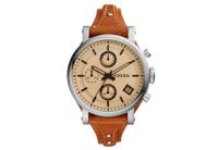 Horlogeband Fossil ES4046 Onderliggend Leder Cognac 18mm