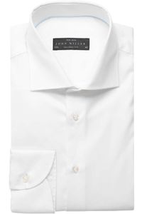 John Miller Tailored Fit Overhemd wit, Effen