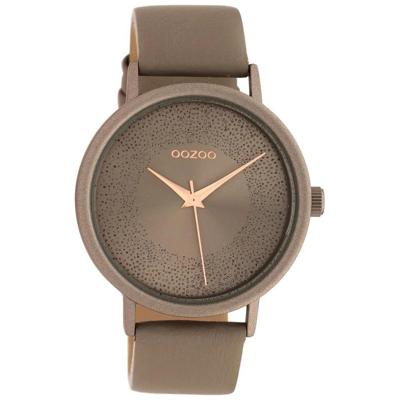 OOZOO C10578 Horloge Timepieces aluminium-leder taupe 42 mm OOZOO C10578 Horloge Timepieces aluminium-leder taupe 42 mm