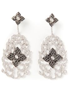 Elise Dray boucles d'oreilles en or blanc 18ct pavé de diamants - Métallisé