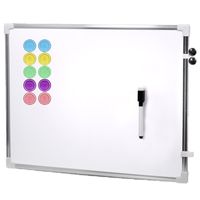 Magnetisch whiteboard/memobord met marker en 10x magneten - 80 x 60 cm - thumbnail