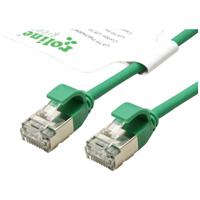 ROLINE GREEN F/UTP DataCenter Patchkabel Cat.6A (Class EA), LSOH, extra dun, groen, 0,3 m - thumbnail