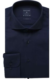 Profuomo Originale Slim Fit Overhemd Marine, Effen