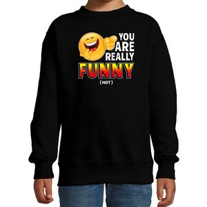 You are really funny emoticon fun trui kids zwart 14-15 jaar (170/176)  -