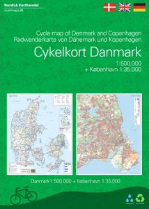 Fietskaart Cykelkort Danmark and Copenhagen - Cycle Map of Denmark | S