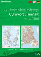 Fietskaart Cykelkort Danmark and Copenhagen - Cycle Map of Denmark | S - thumbnail