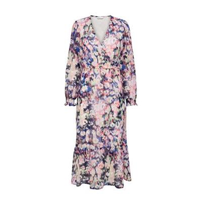 ONLY gebloemde maxi jurk ONLZOE roze