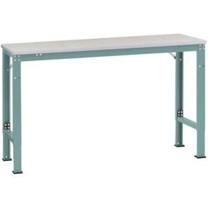 Manuflex AU7081.5021 Werk achtergrond tafel universele speciale met melamine schijf, bxdxh = 1750 x 800 x 722-1022 mm Waterblauw