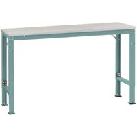 Manuflex AU7081.5021 Werk achtergrond tafel universele speciale met melamine schijf, bxdxh = 1750 x 800 x 722-1022 mm Waterblauw