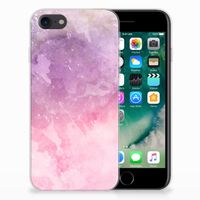 Hoesje maken iPhone SE 2022 | SE 2020 | 8 | 7 Pink Purple Paint - thumbnail