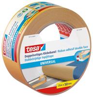 tesa Dubbelzijdige Tapijttape Universal - Multifunctionele vloertape, ook voor hobby's - Vloerbedekkingstape voor tapijt - Bruin - 50 mm x 25 m