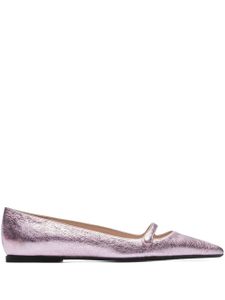 Nº21 ballerines en cuir à design métallisé - Rose