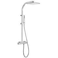 Tres Griferia 006.639.01 doucheset, eengreepsmengkraan, antikalk-design, 250 x 250 mm, met kogelgewricht (1.34.138.26) · Mobiele antikalkdouche (006.639.01) · Flexo Satin (91.34.609.15) (007199.01)