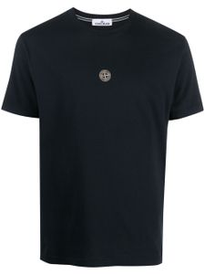 Stone Island t-shirt en coton à logo imprimé - Bleu