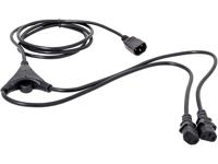 HAWA 1008272 Apparaat (koud) Y-kabel Zwart 2.35 m