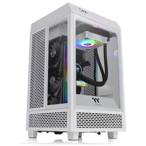 Thermaltake CA-1R3-00S6WN-00 Mini-tower PC-behuizing Wit LCS-compatibel, Zijvenster, Geschikt voor AIO-waterkoeling, 2 voorgeïnstalleerde ventilators