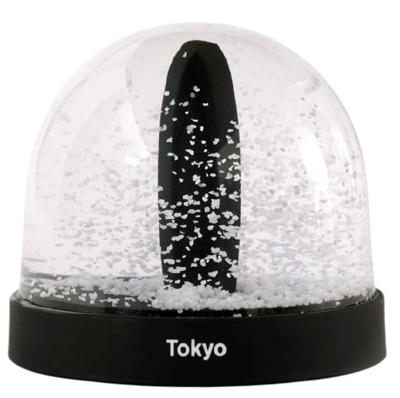 sneeuwbol City Icons Tokio 8,7 x 8 cm glas zwart