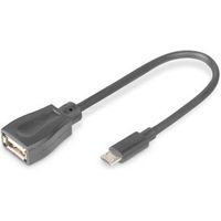 Digitus 0.2m, USB2.0 micro-B/USB2.0-A 0.2m Micro-USB B USB A Zwart - thumbnail