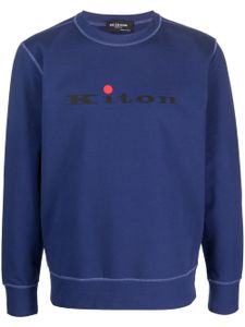 Kiton sweat à logo imprimé - Bleu