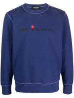 Kiton sweat à logo imprimé - Bleu - thumbnail